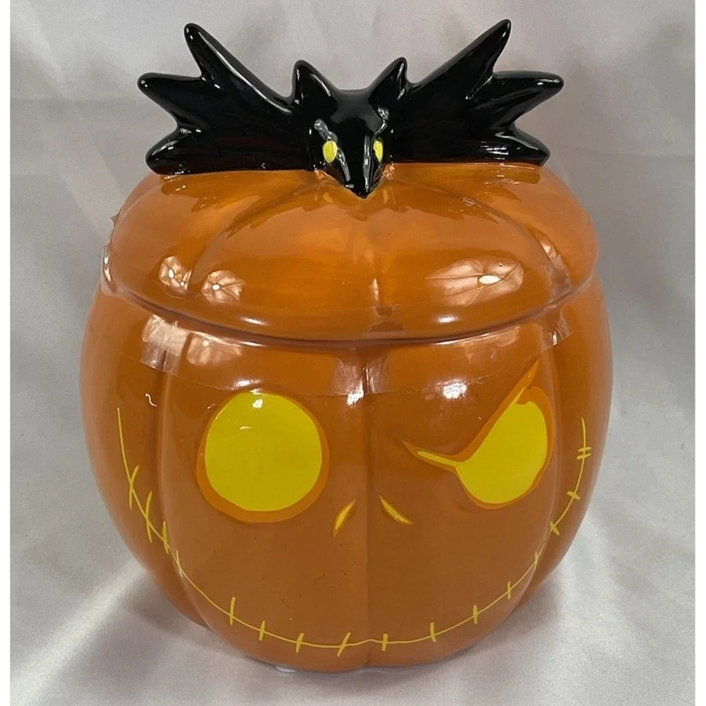 Disney Nightmare Before Christmas Jack Pumpkin Head Small  Ceramic Snack Jar